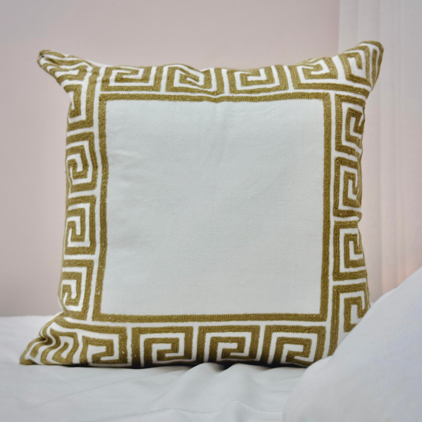 NAVI TPC | Throw Pillow Cover | Embroidered Cotton Canvas | Home Essentials | Sofa & Bed Styling