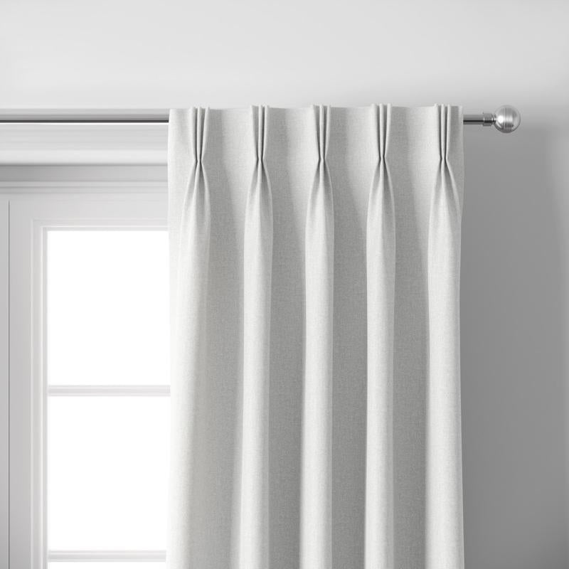 NAVI Pinch Pleat Blackout Curtains with Linen Sheer | DIY Pinch Pleat Hook | Korean Soft Blockout | for Living Room & Bedroom Window Treatment | 100% Polyester, Thermal Insulation, Privacy Protection, Sunlight & Sound Blocking, Energy Saving