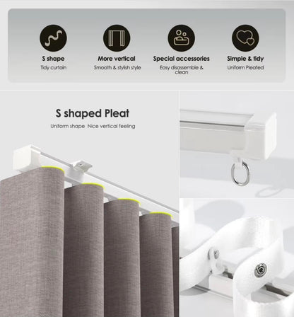 NAVI S-Fold Track Set per Meter • Ceiling/Wall Mount