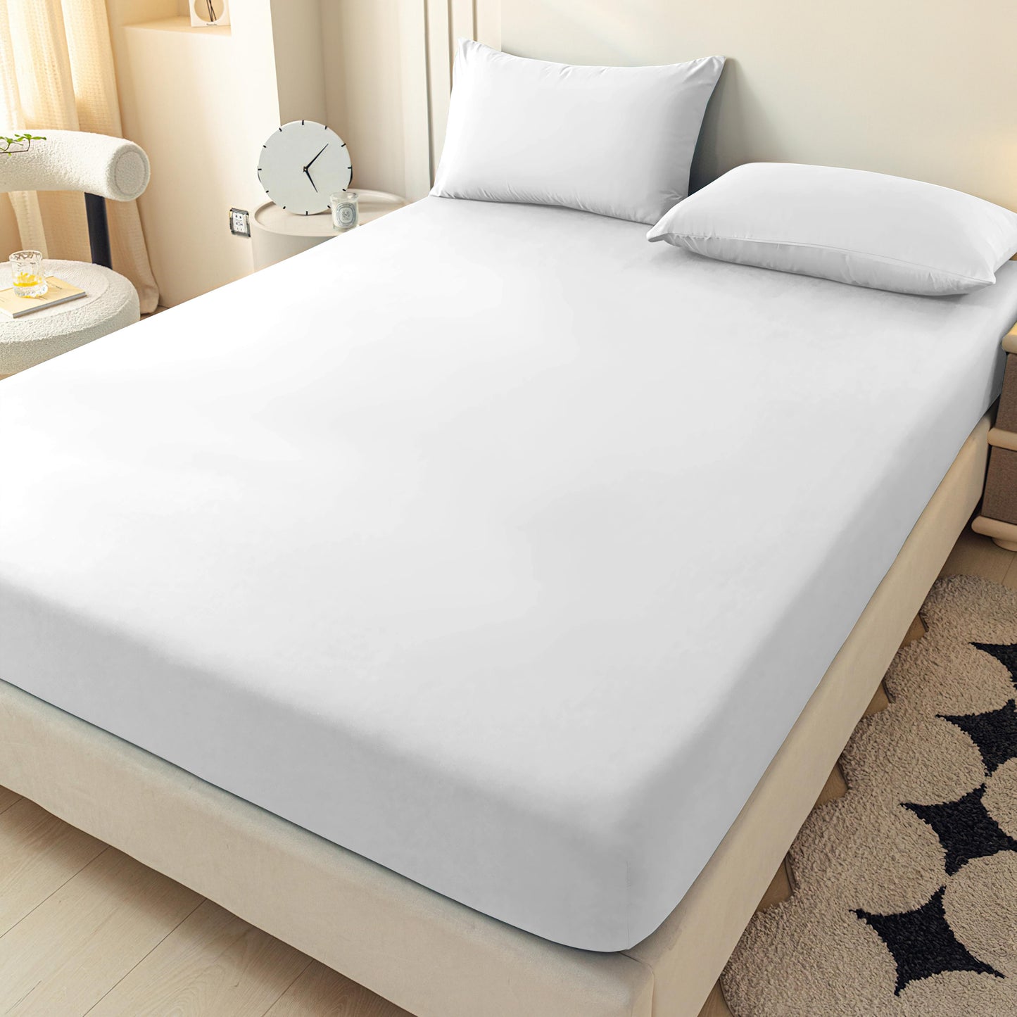 NAVI【Color of the Year 2026】Cloud Dancer | Bedding Collection | Hotel Quality | 100% Cotton | Fully Garterized