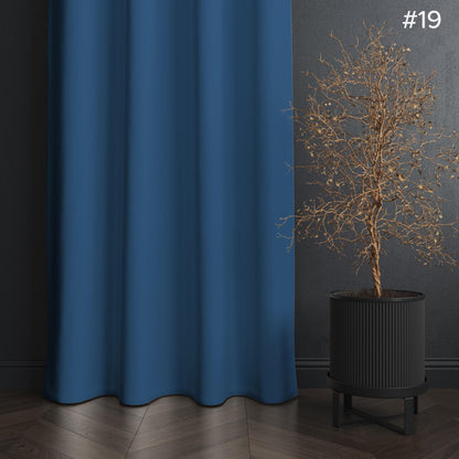 NAVI - 1PC KOREAN SOFT BLOCKOUT CURTAIN | BASIC SHADES |  Ring Type For Living Room Bedroom Window Treatment | SOLD PER PIECE/PANEL