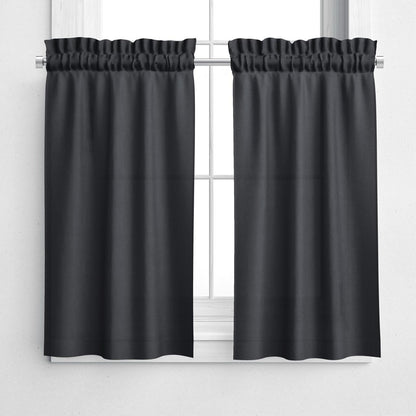 NAVI Short Blockout Curtain for Small Windows | Half Window Coverage | Light Control & Privacy