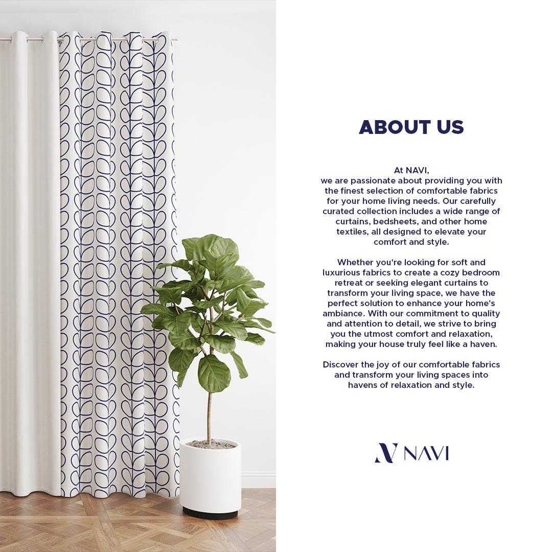 NAVI - 1PC Classic Home Curtains | Ring Type For Living Room Bedroom Window Treatment | SOLD PER PIECE/PANEL