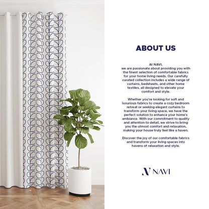 NAVI - 1PC Classic Home Curtains | Ring Type For Living Room Bedroom Window Treatment | SOLD PER PIECE/PANEL