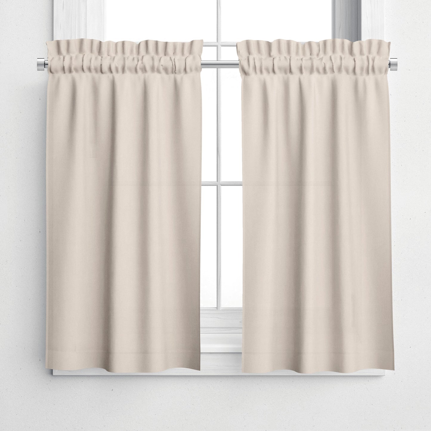 NAVI Short Blockout Curtain for Small Windows | Half Window Coverage | Light Control & Privacy