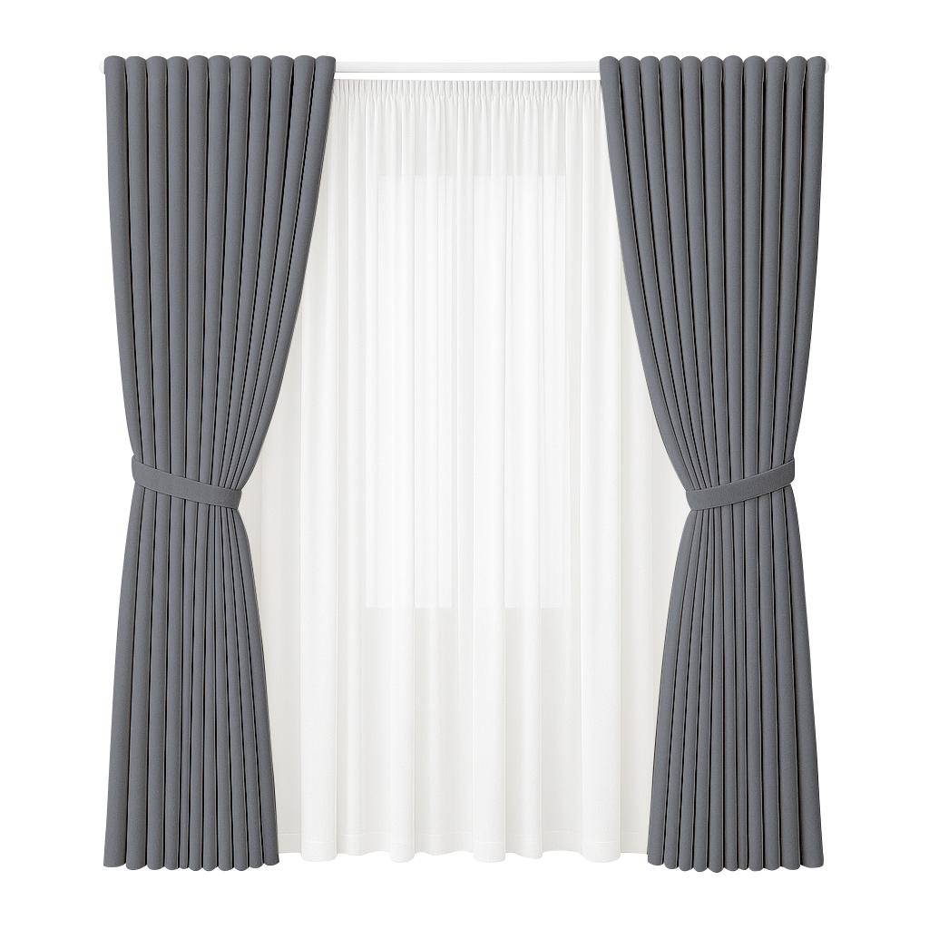 NAVI Signature Dual Layer Complete Curtain Set | 6-in-1 and 8-in-1 | Korean Soft Blockout | Premium Bundle, Complete Accessories