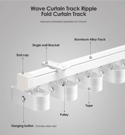 NAVI Curtain Track Accessories | S-Fold & Pleated Systems | Smooth & Silent Movement