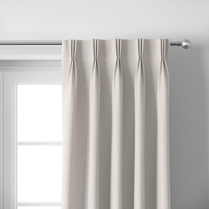 NAVI Pinch Pleat Blackout Curtains with Linen Sheer | DIY Pinch Pleat Hook | Korean Soft Blockout | for Living Room & Bedroom Window Treatment | 100% Polyester, Thermal Insulation, Privacy Protection, Sunlight & Sound Blocking, Energy Saving