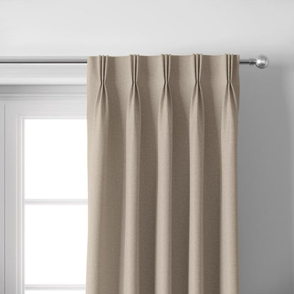NAVI Pinch Pleat Blackout Curtains with Linen Sheer | DIY Pinch Pleat Hook | Korean Soft Blockout | for Living Room & Bedroom Window Treatment | 100% Polyester, Thermal Insulation, Privacy Protection, Sunlight & Sound Blocking, Energy Saving