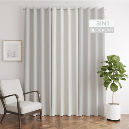 NAVI - TRENDING BLOCKOUT CURTAIN  | 3in1 KOREAN SOFT BLOCKOUT CURTAIN |  Ring Type for Living Room & Bedroom Window Treatment | 100% Polyester, Thermal Insulation, Privacy Protection, Sunlight & Sound Blocking, Energy Saving | Sold Per Set
