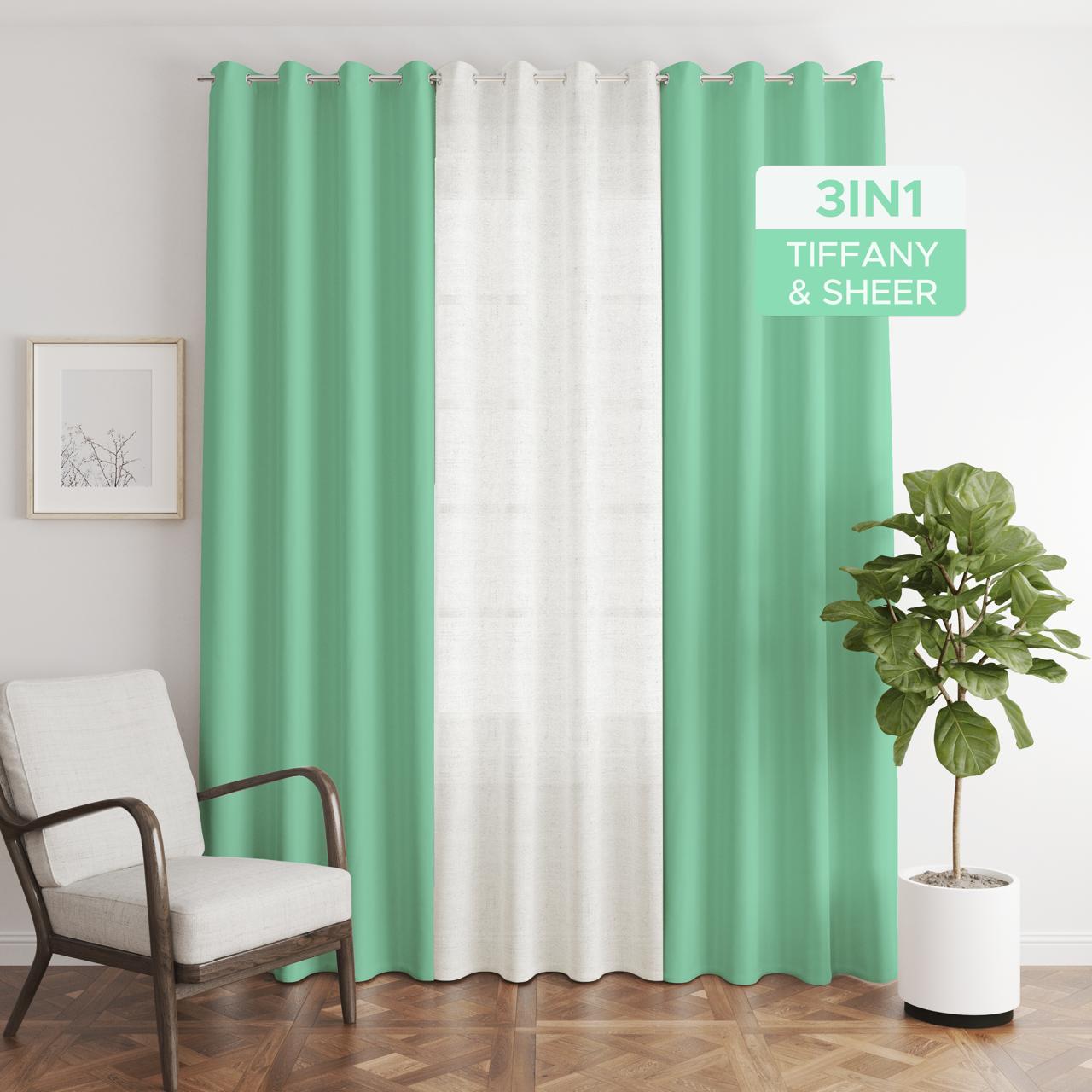 NAVI【NEW RELEASE】Tiffany | KOREAN SOFT BLOCKOUT CURTAIN | Summer Collection | Ring Type For Living Room Bedroom Window Treatment