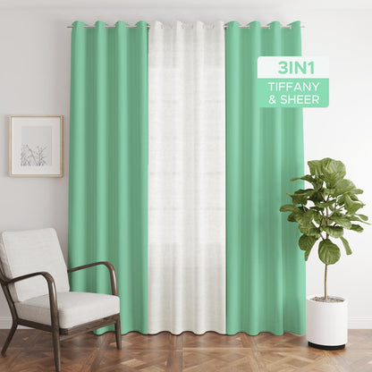 NAVI【NEW RELEASE】Tiffany | KOREAN SOFT BLOCKOUT CURTAIN | Summer Collection | Ring Type For Living Room Bedroom Window Treatment