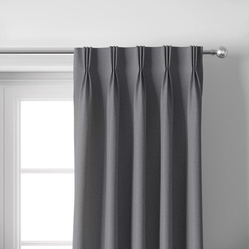 NAVI Pinch Pleat Blackout Curtains with Linen Sheer | DIY Pinch Pleat Hook | Korean Soft Blockout | for Living Room & Bedroom Window Treatment | 100% Polyester, Thermal Insulation, Privacy Protection, Sunlight & Sound Blocking, Energy Saving