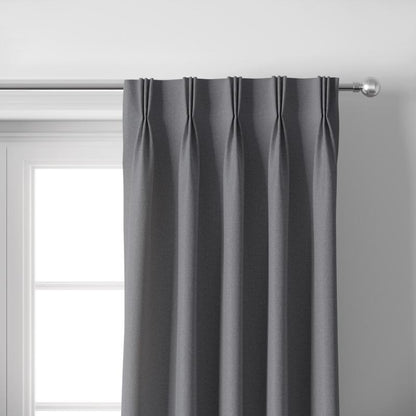 NAVI Pinch Pleat Blackout Curtains with Linen Sheer | DIY Pinch Pleat Hook | Korean Soft Blockout | for Living Room & Bedroom Window Treatment | 100% Polyester, Thermal Insulation, Privacy Protection, Sunlight & Sound Blocking, Energy Saving