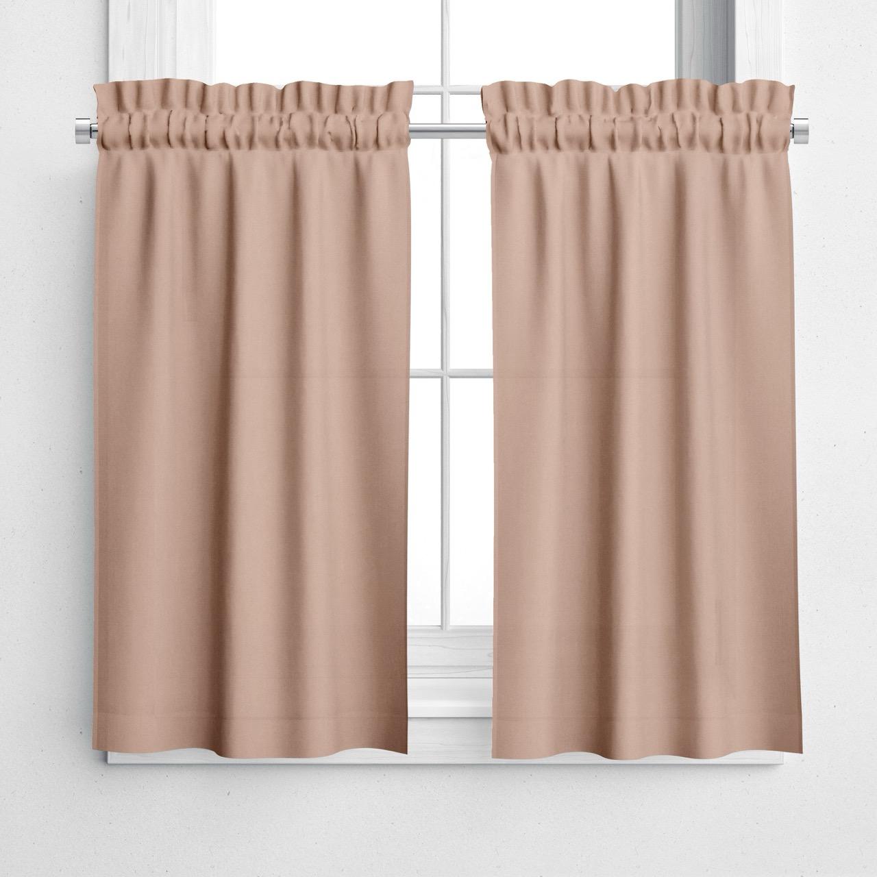 NAVI Short Blockout Curtain for Small Windows | Half Window Coverage | Light Control & Privacy
