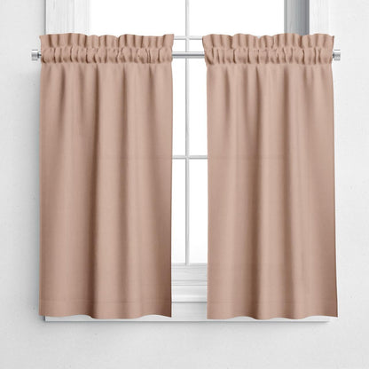 NAVI Short Blockout Curtain for Small Windows | Half Window Coverage | Light Control & Privacy