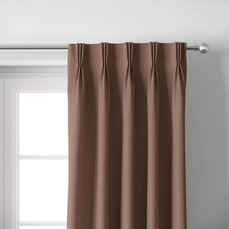 NAVI Pinch Pleat Blackout Curtains with Linen Sheer | DIY Pinch Pleat Hook | Korean Soft Blockout | for Living Room & Bedroom Window Treatment | 100% Polyester, Thermal Insulation, Privacy Protection, Sunlight & Sound Blocking, Energy Saving