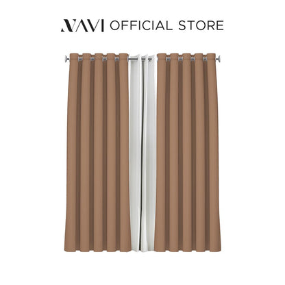 NAVI - 3in1 Classic Home Curtains | Ring Type For Living Room Bedroom Window Treatment | SOLD PER SET