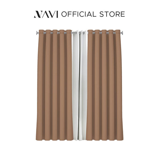NAVI - 3in1 Classic Home Curtains | Ring Type For Living Room Bedroom Window Treatment | SOLD PER SET