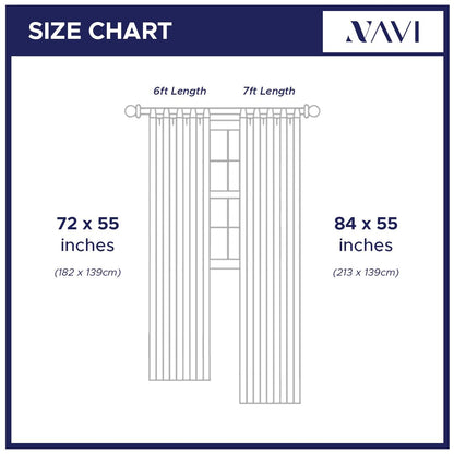 NAVI - 3in1 Classic Home Curtains | Ring Type For Living Room Bedroom Window Treatment | SOLD PER SET