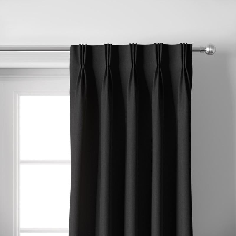 NAVI Pinch Pleat Blackout Curtains with Linen Sheer | DIY Pinch Pleat Hook | Korean Soft Blockout | for Living Room & Bedroom Window Treatment | 100% Polyester, Thermal Insulation, Privacy Protection, Sunlight & Sound Blocking, Energy Saving