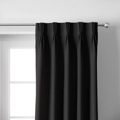 NAVI Pinch Pleat Blackout Curtains with Linen Sheer | DIY Pinch Pleat Hook | Korean Soft Blockout | for Living Room & Bedroom Window Treatment | 100% Polyester, Thermal Insulation, Privacy Protection, Sunlight & Sound Blocking, Energy Saving