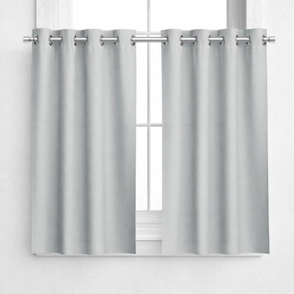 NAVI Short Blockout Curtain | Grommet Ring | for Small Windows | Half Window Coverage | Light Control & Privacy