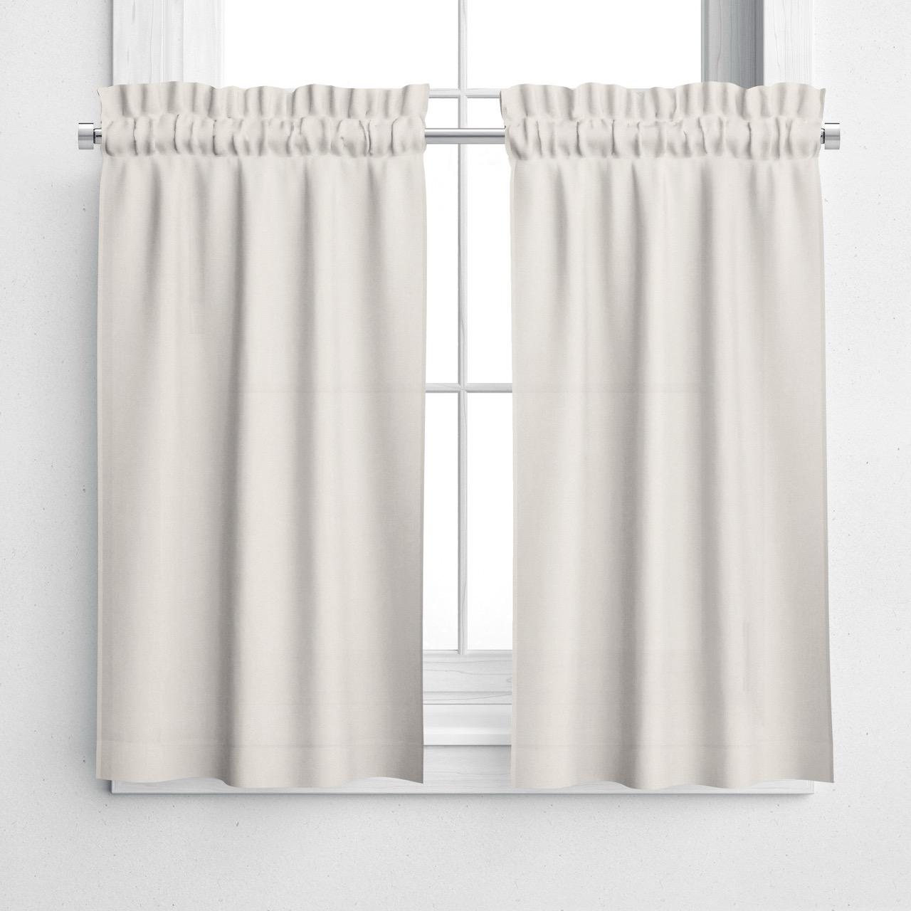 NAVI Short Blockout Curtain for Small Windows | Half Window Coverage | Light Control & Privacy