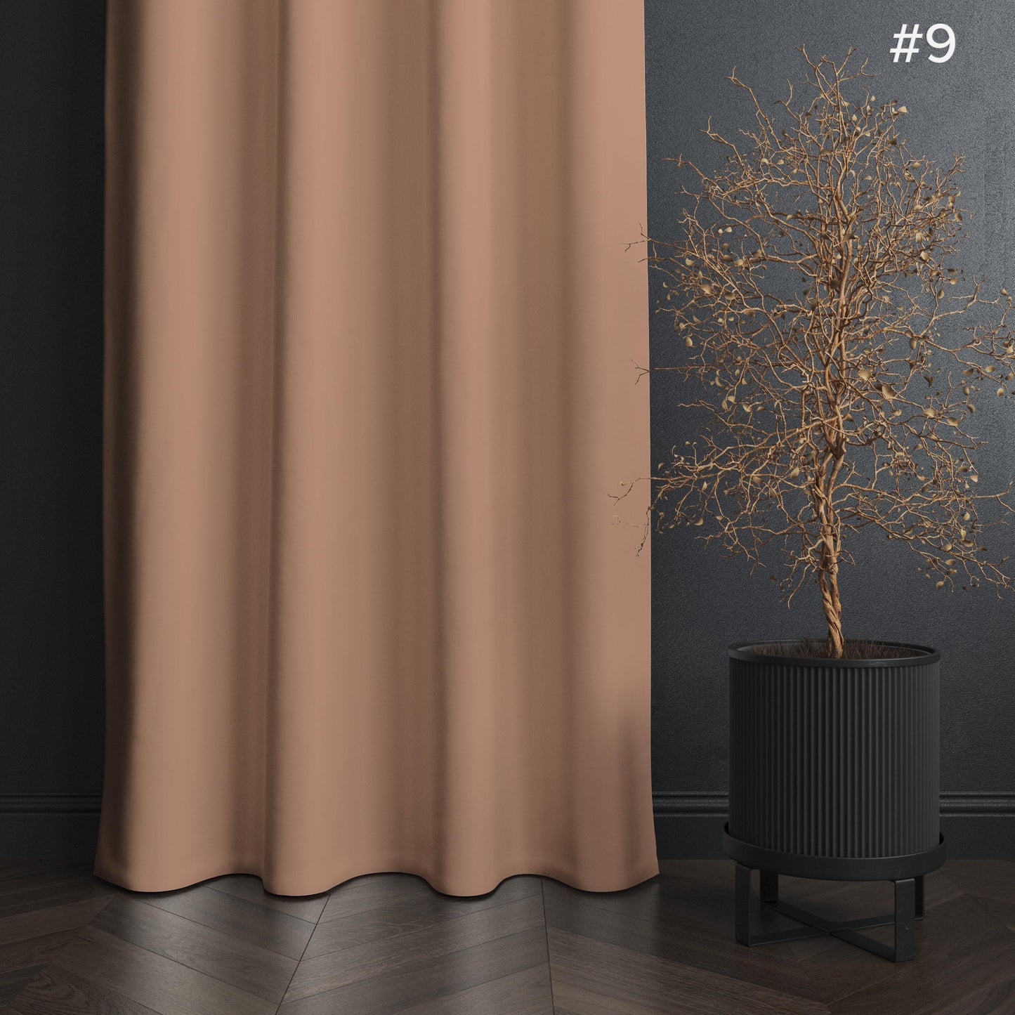 NAVI S-Fold Blockout Drapery | Premium Complete Bundle | Button-Type Modern Curtain System | Smart Ripple Wave Fold