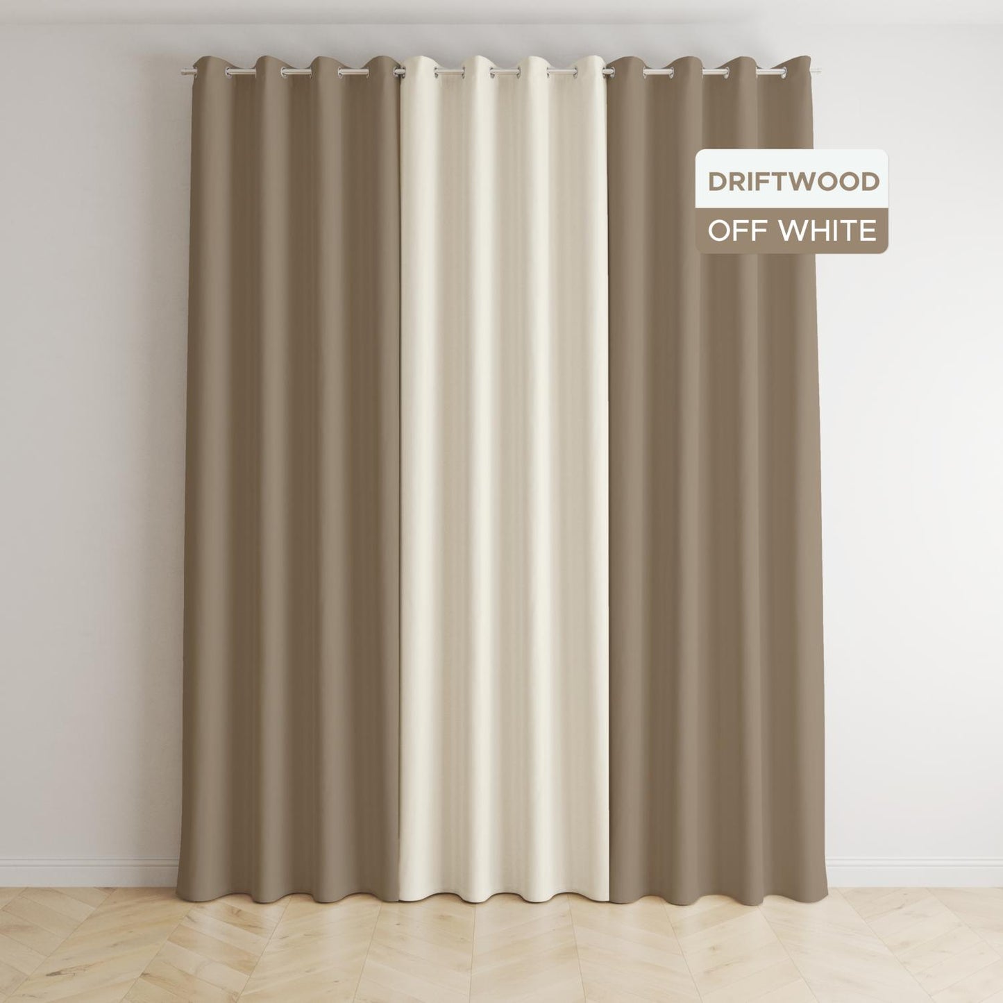 NAVI - 3in1 Classic Home Curtains | Ring Type For Living Room Bedroom Window Treatment | SOLD PER SET