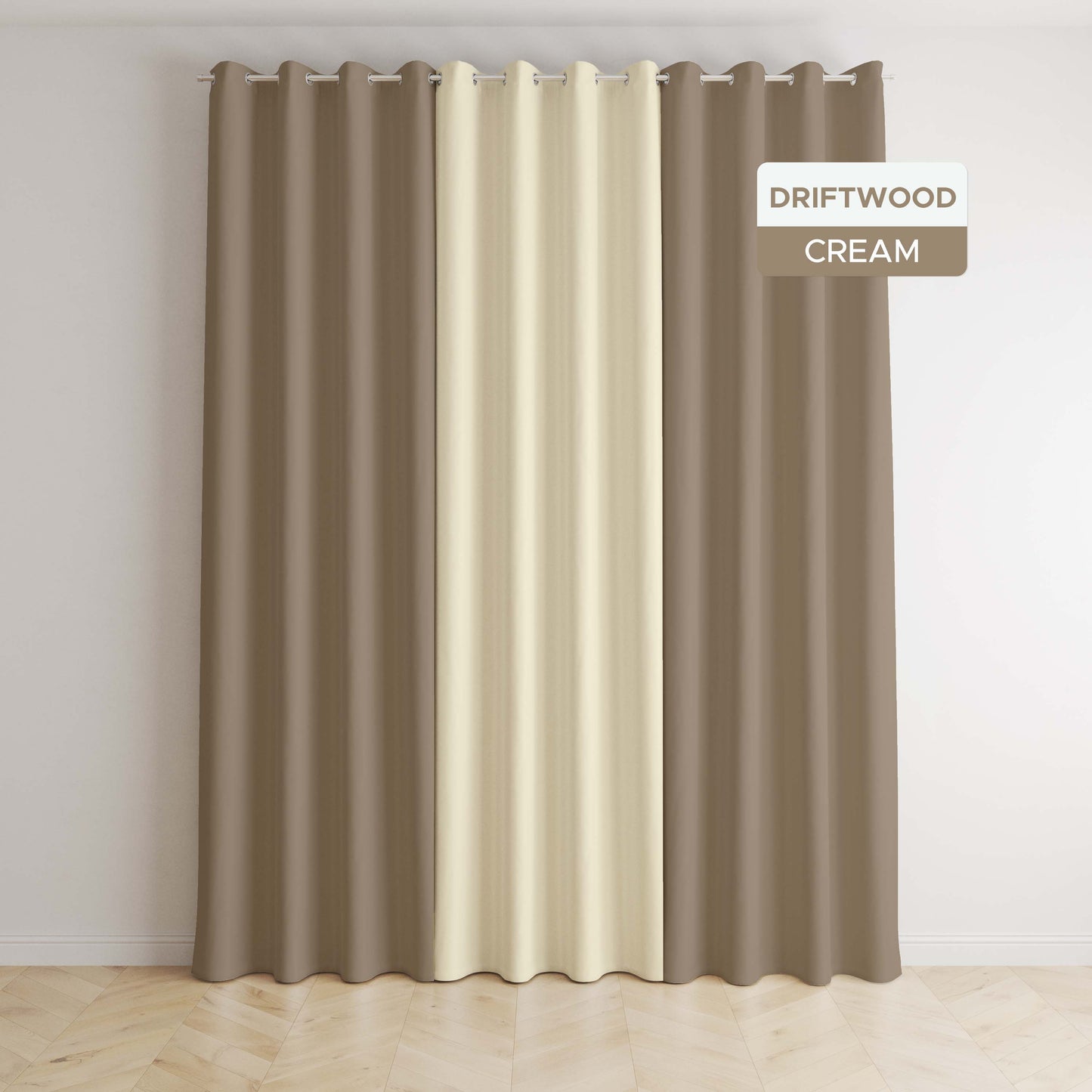 NAVI - 3in1 Classic Home Curtains | Ring Type For Living Room Bedroom Window Treatment | SOLD PER SET
