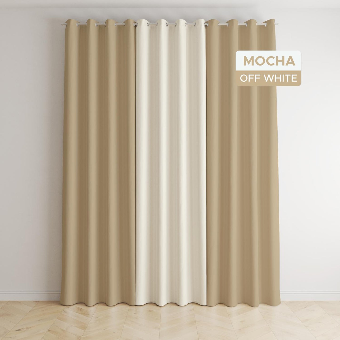 NAVI - 3in1 Classic Home Curtains | Ring Type For Living Room Bedroom Window Treatment | SOLD PER SET