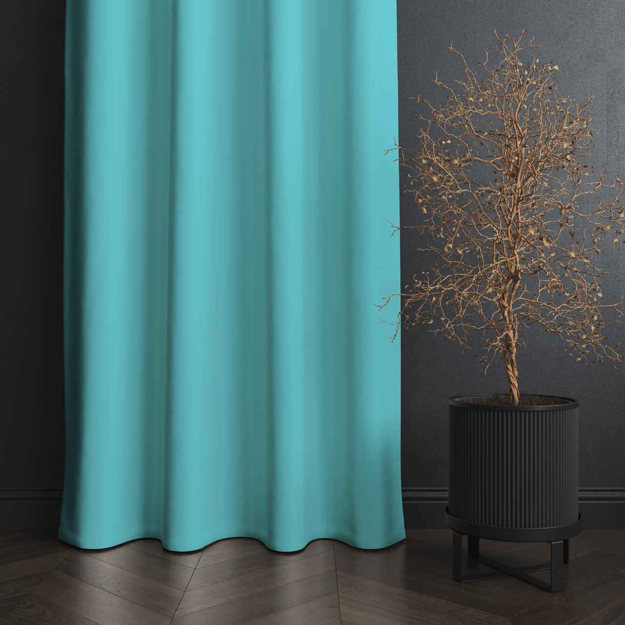 NAVI【Lucky Color of the Year 2026】Transformative Teal | KOREAN SOFT BLOCKOUT CURTAIN | Ring Type For Living Room Bedroom Window Treatment