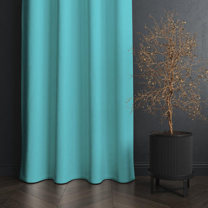 NAVI【Lucky Color of the Year 2026】Transformative Teal | KOREAN SOFT BLOCKOUT CURTAIN | Ring Type For Living Room Bedroom Window Treatment
