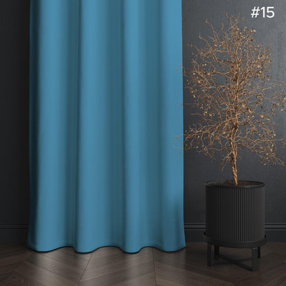 NAVI - 1PC KOREAN SOFT BLOCKOUT CURTAIN | BASIC SHADES |  Ring Type For Living Room Bedroom Window Treatment | SOLD PER PIECE/PANEL