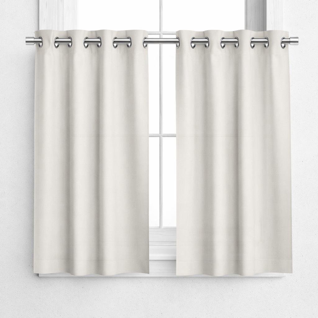 NAVI Short Blockout Curtain | Grommet Ring | for Small Windows | Half Window Coverage | Light Control & Privacy