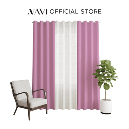 NAVI【NEW RELEASE】Blossom | KOREAN SOFT BLOCKOUT CURTAIN | Summer Collection | Ring Type For Living Room Bedroom Window Treatment