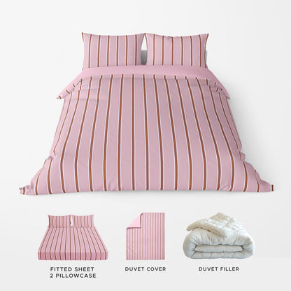 Haven Pink Duvet Set Two-Toned Reversible