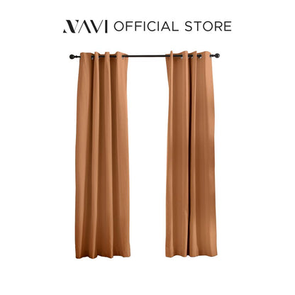 NAVI【BUY 1 & GET 1】Normal Curtains - Earth | For Home Living Room Bedroom Window Treatment