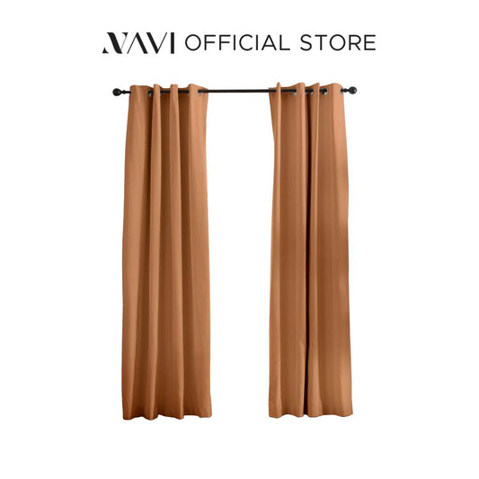 NAVI【BUY 1 & GET 1】Normal Curtains - Earth | For Home Living Room Bedroom Window Treatment