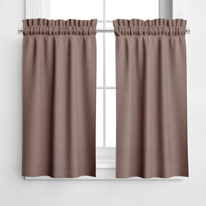 NAVI Short Blockout Curtain for Small Windows | Half Window Coverage | Light Control & Privacy