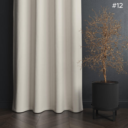 NAVI S-Fold Blockout Drapery | Premium Complete Bundle | Button-Type Modern Curtain System | Smart Ripple Wave Fold