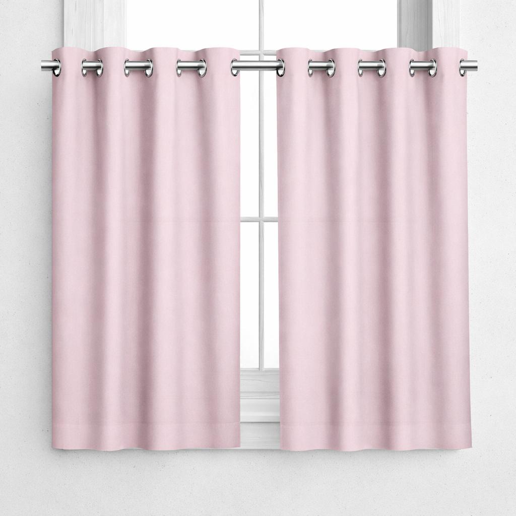 NAVI Short Blockout Curtain | Grommet Ring | for Small Windows | Half Window Coverage | Light Control & Privacy