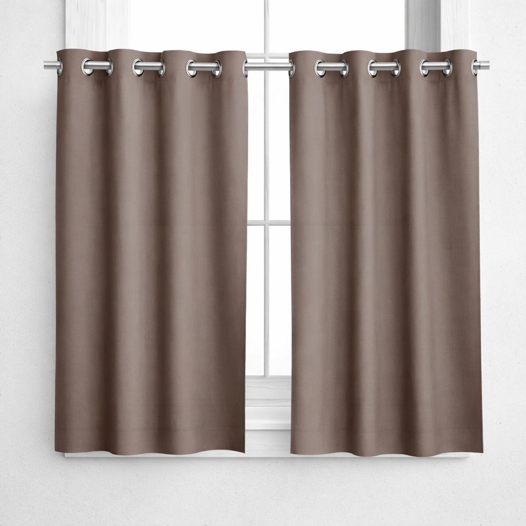 NAVI Short Blockout Curtain | Grommet Ring | for Small Windows | Half Window Coverage | Light Control & Privacy