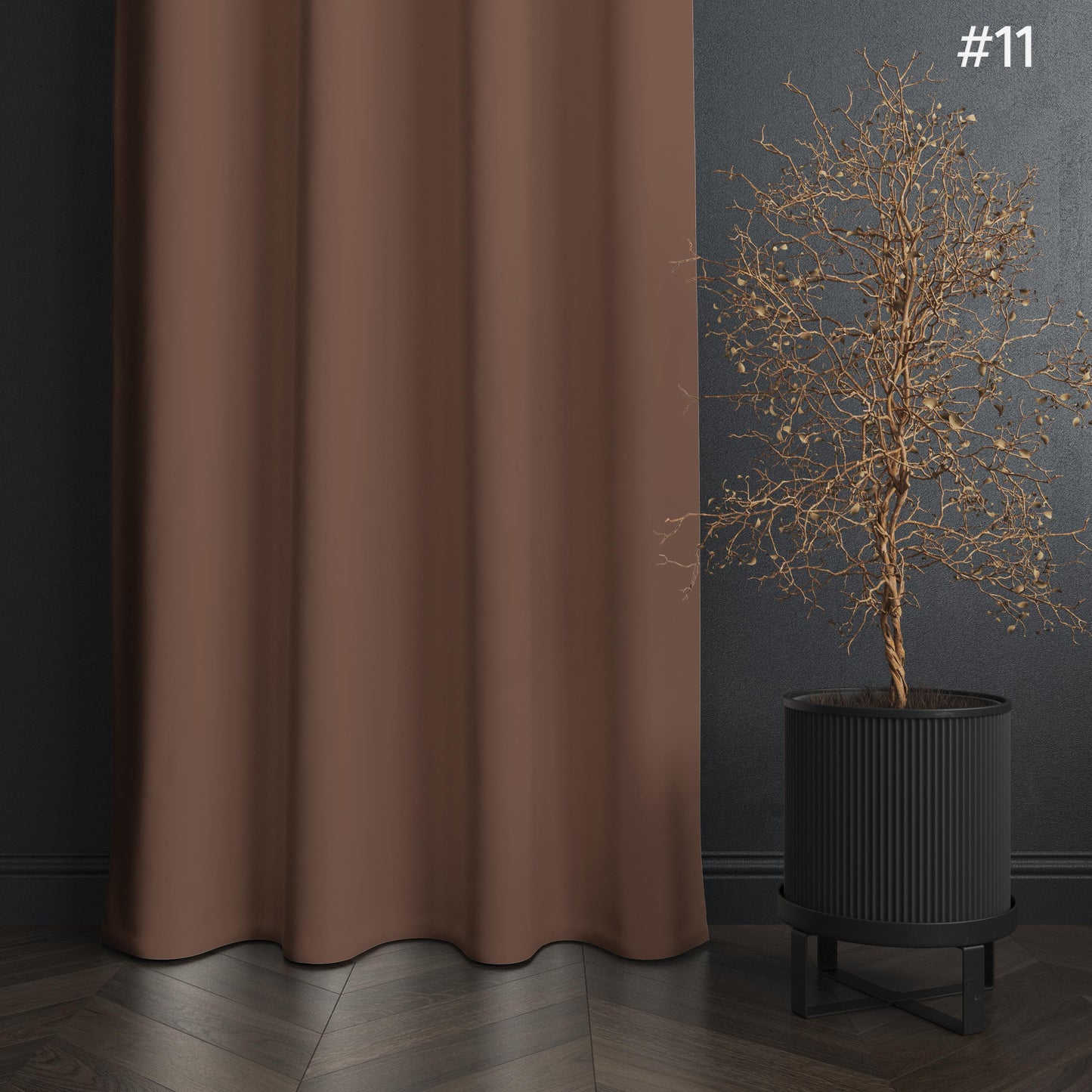 NAVI 4-in-1 Textured Linen S-Fold Curtain