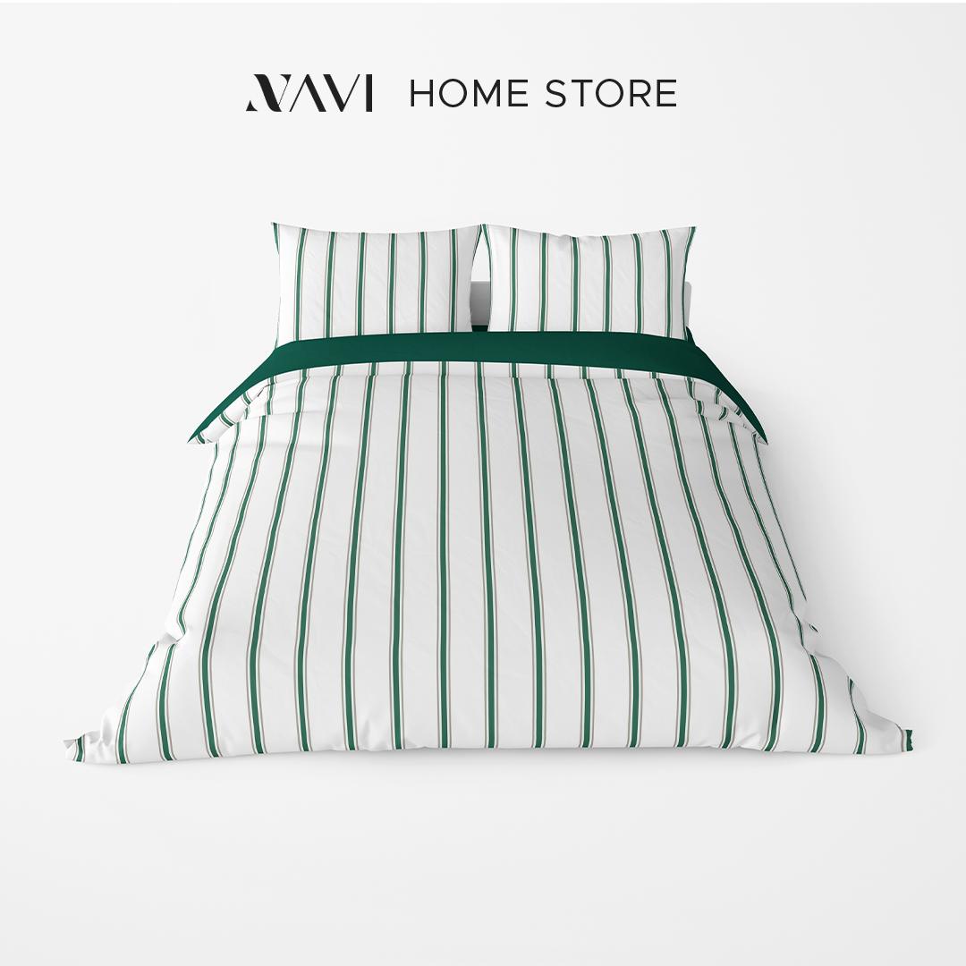 NAVI【GREEN】HAVEN COLLECTION Duvet Cover & Duvet Set Two-Toned Reversible Fully Garterized Hotel Quality 100% Cotton