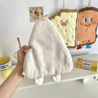 NAVI Cute Character Hand Towel & Pot Holder | Double-Layer Soft Cotton | Quick-Dry & Super Absorbent