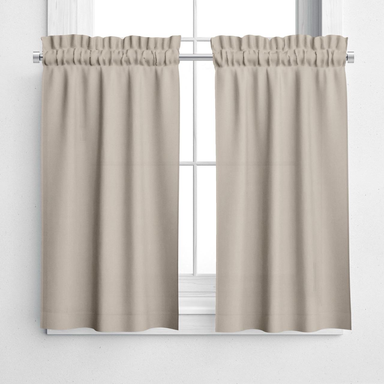 NAVI Rod Pocket Blockout Curtain | Korean Soft Blockout | Non Ring for Living Room & Bedroom Window Treatment | 100% Polyester, Thermal Insulation, Privacy Protection, Sunlight & Sound Blocking, Energy Saving