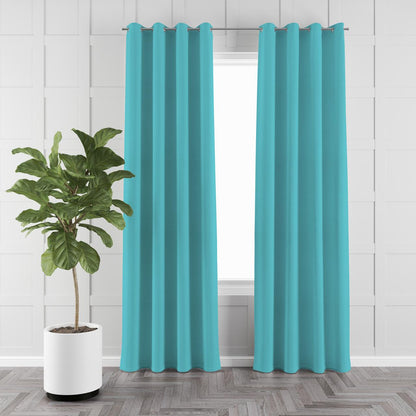 NAVI【Lucky Color of the Year 2026】Transformative Teal | KOREAN SOFT BLOCKOUT CURTAIN | Ring Type For Living Room Bedroom Window Treatment