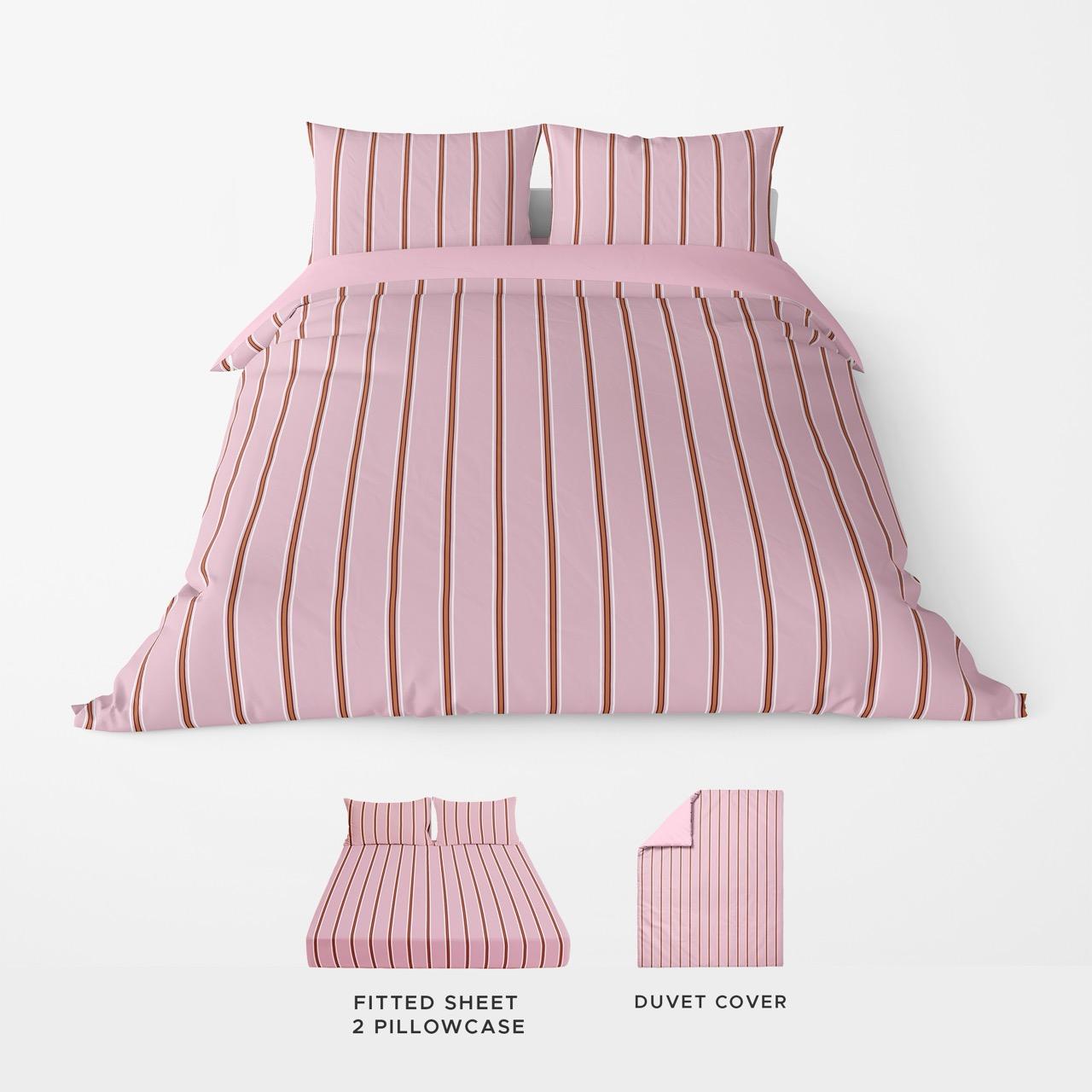 Haven Pink Duvet Set Two-Toned Reversible